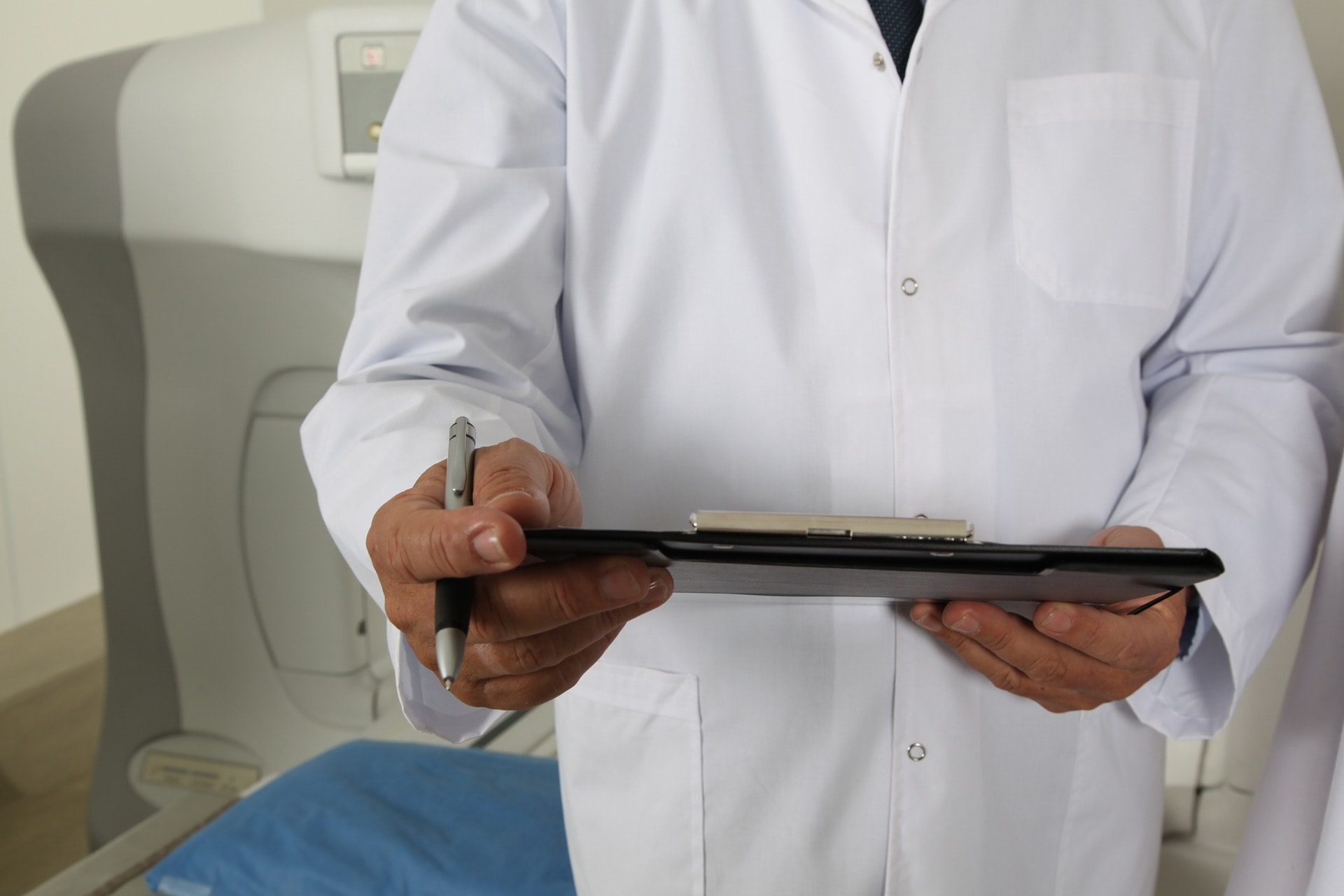Doctor holding a patient's file